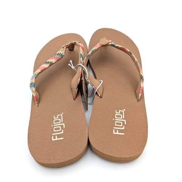 Flojos Juno Waeve Sandals Raffia Strap Multicolor Womens Size US10 - Picture 4 of 10